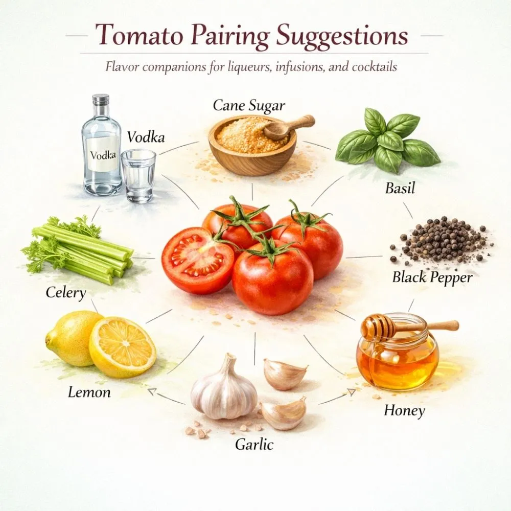 Tomato pairing suggestions for liqueur making