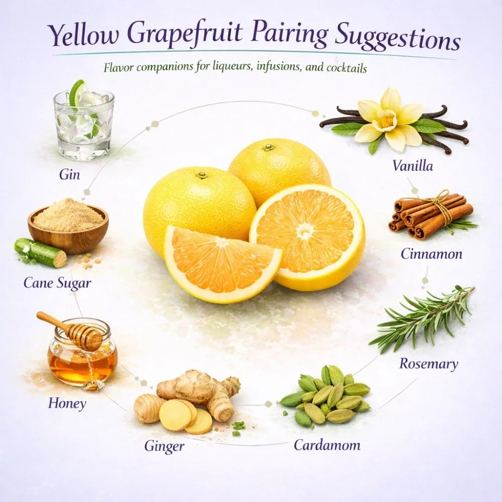 Grapefruit (Yellow) pairing suggestions for liqueur making