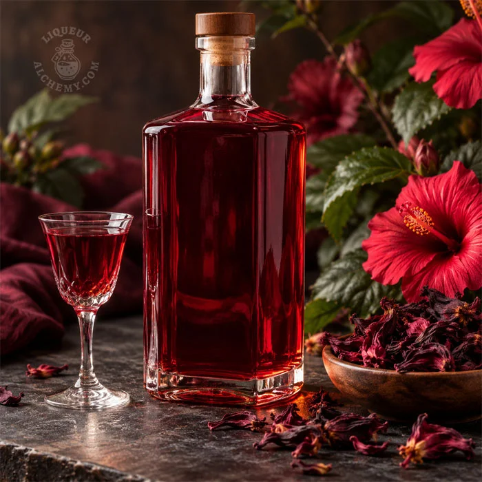 Hibiskiss - Vodka and Dried Hibiscus Liqueur | Liqueur Alchemy