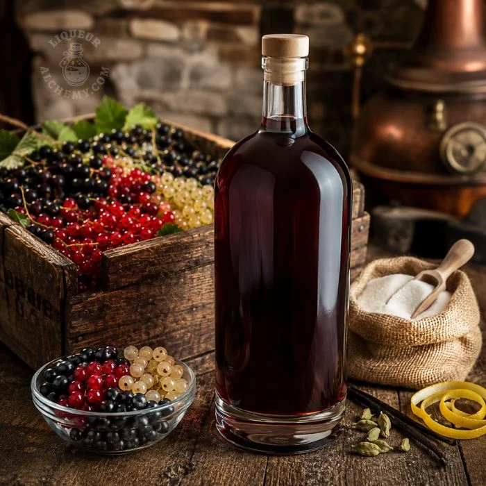 Tricolor Cassis - crafted liqueur recipe by Liqueur Alchemy
